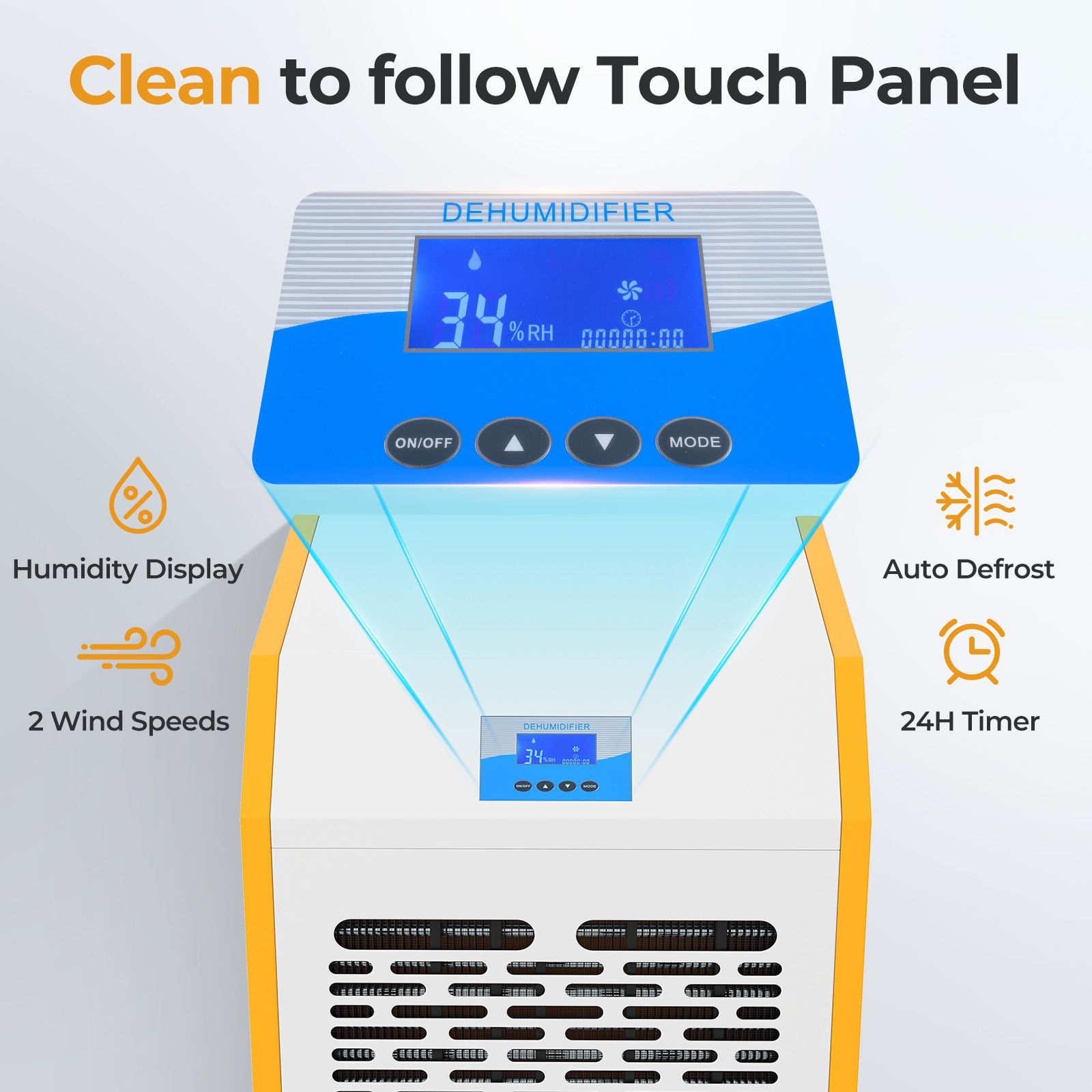 110L/Day Portable Commercial Dehumidifier with Pump Drain Hose — image 6