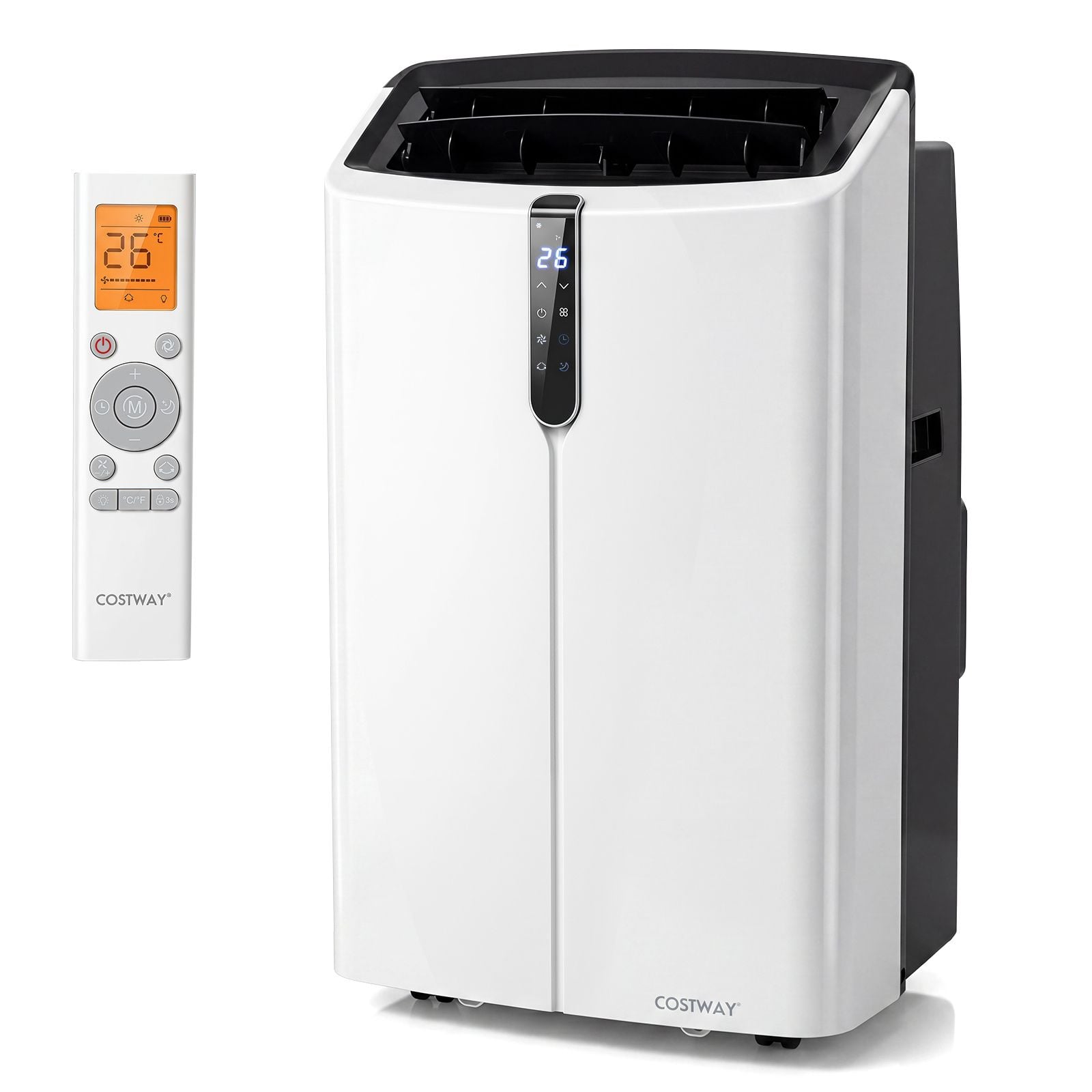 Costway 12000 BTU portable air con with window slider kit and exhaust hose