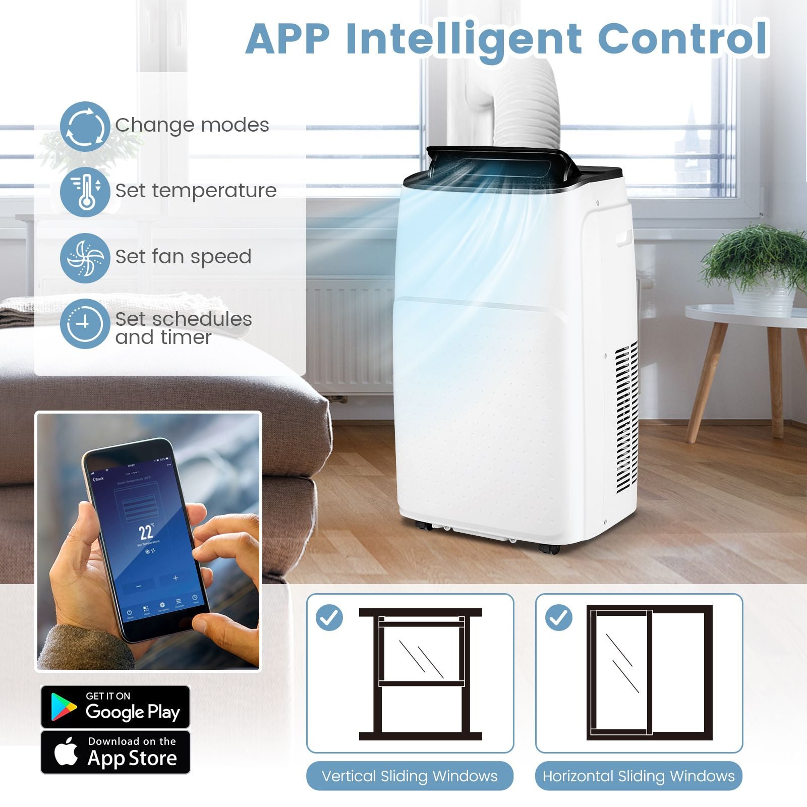 12000 BTU Portable Air Conditioner with Sleep Mode — image 4