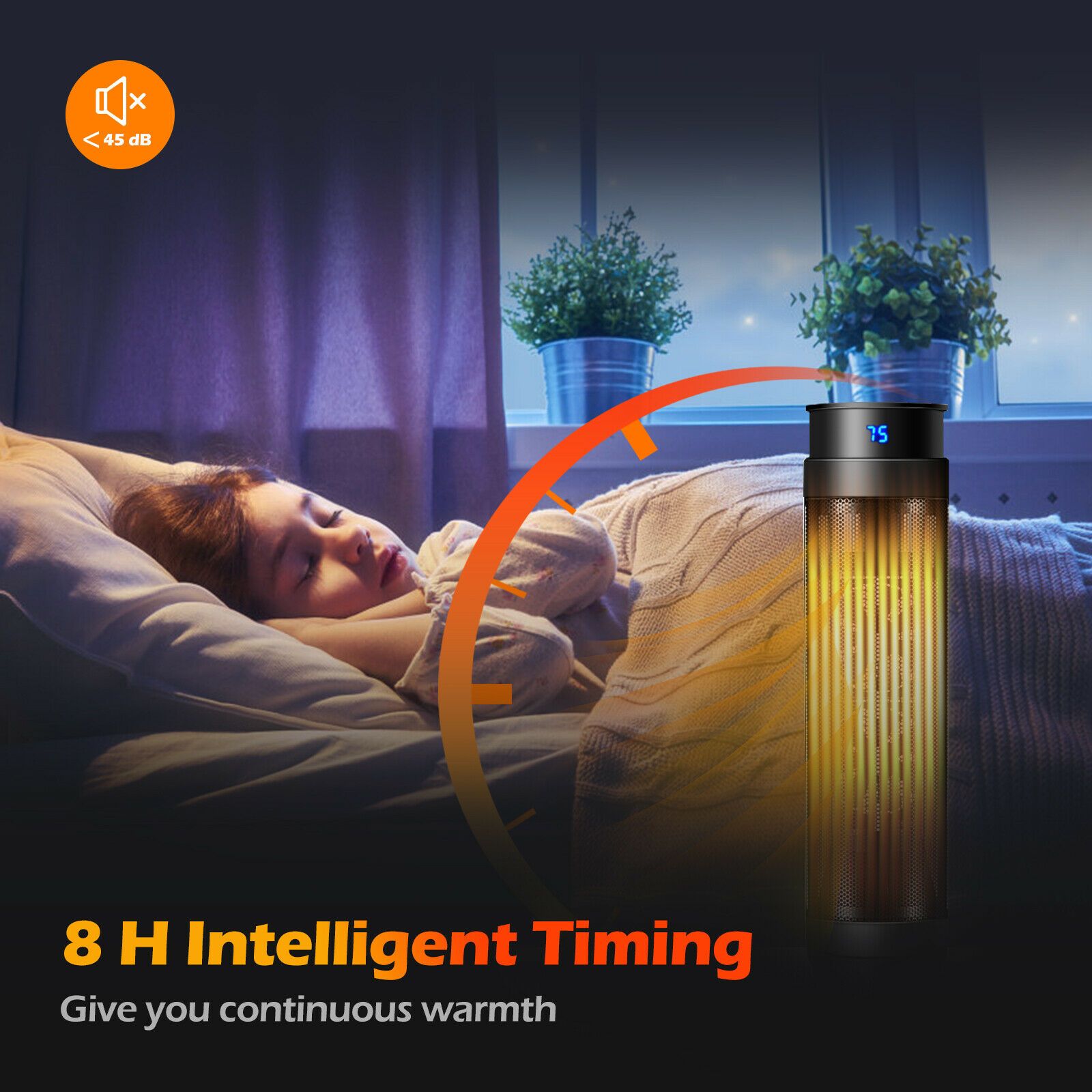 Electric Tower Fan/Heater with Digital Timer and Remote — image 4