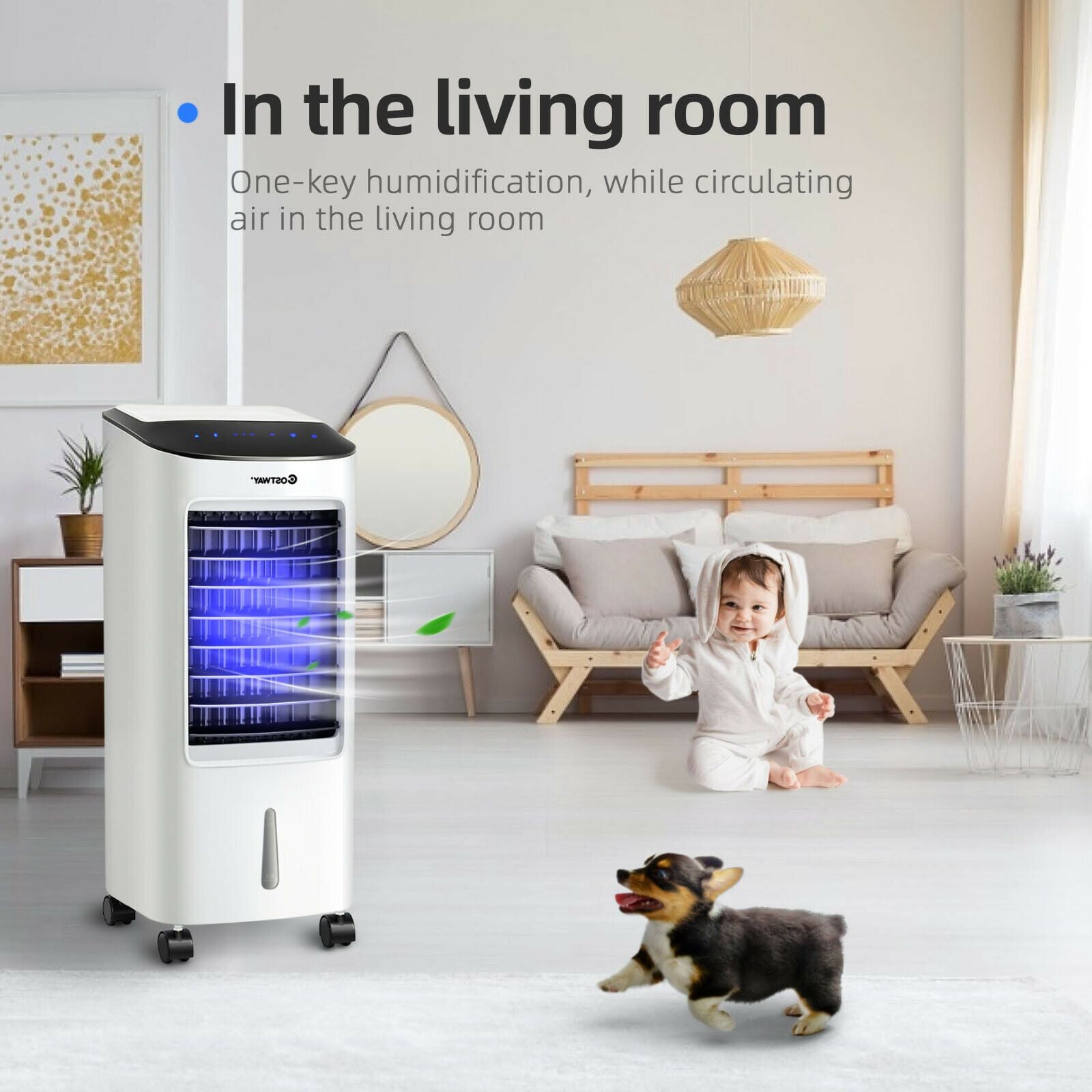3-in-1 Evaporative Cooler with 7L Water Tank — image 4