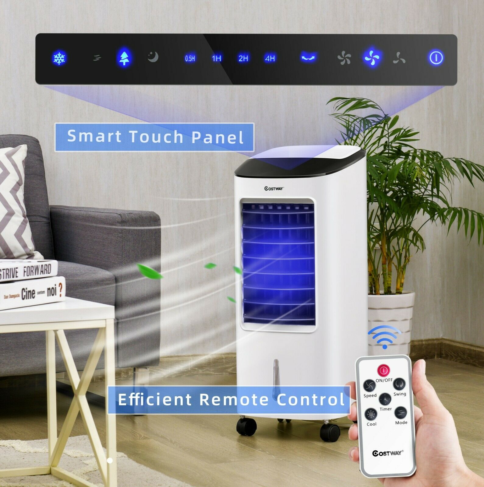 3-in-1 Evaporative Cooler with 7L Water Tank — image 5