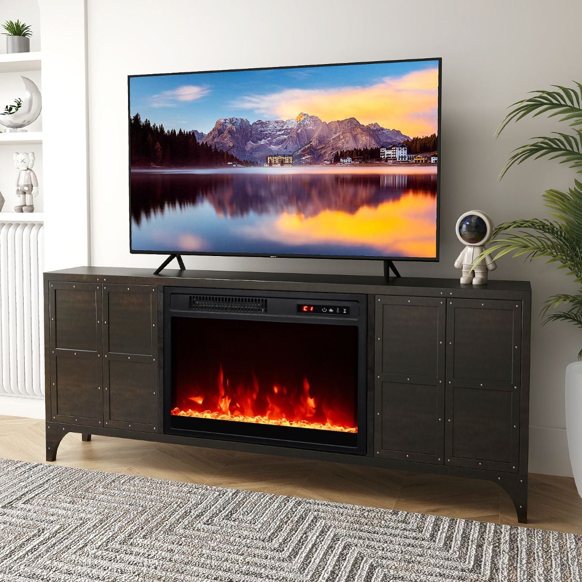 18” Electric Fireplace Insert 750W/1500W Fireplace Heater — image 5