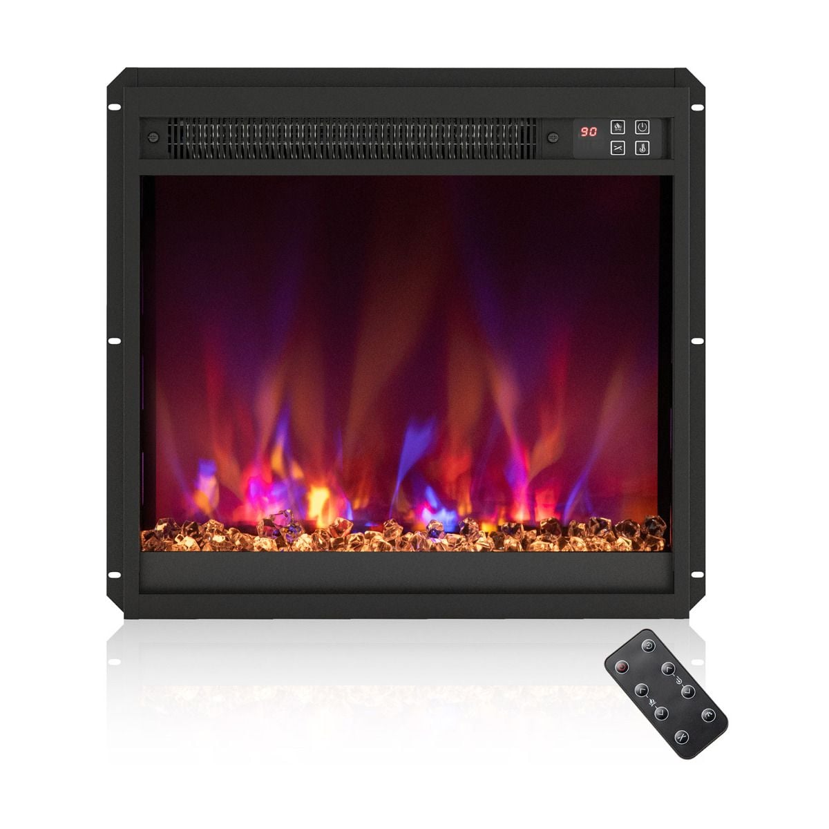 18 inch Electric Fireplace Insert Recessed 1500W Fireplace Heater with Remote Control — image 3