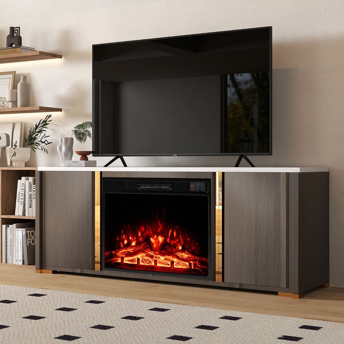 23” Electric Fireplace 750W/1500W Fireplace Insert — image 5
