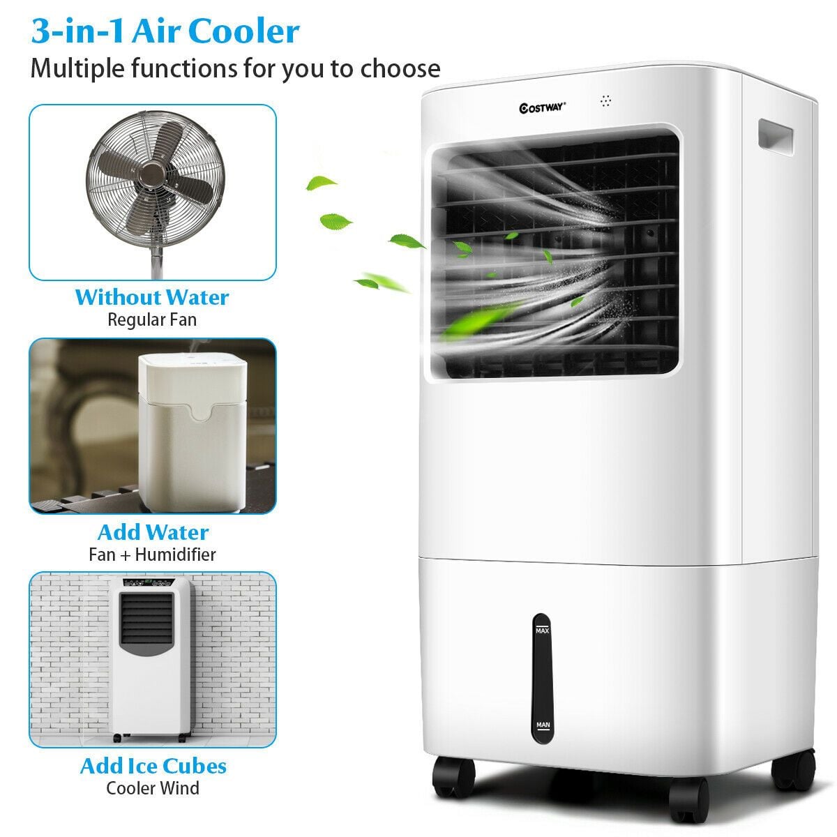3-in-1 Evaporative Air Cooler and Humidifier with Remote Control — image 5