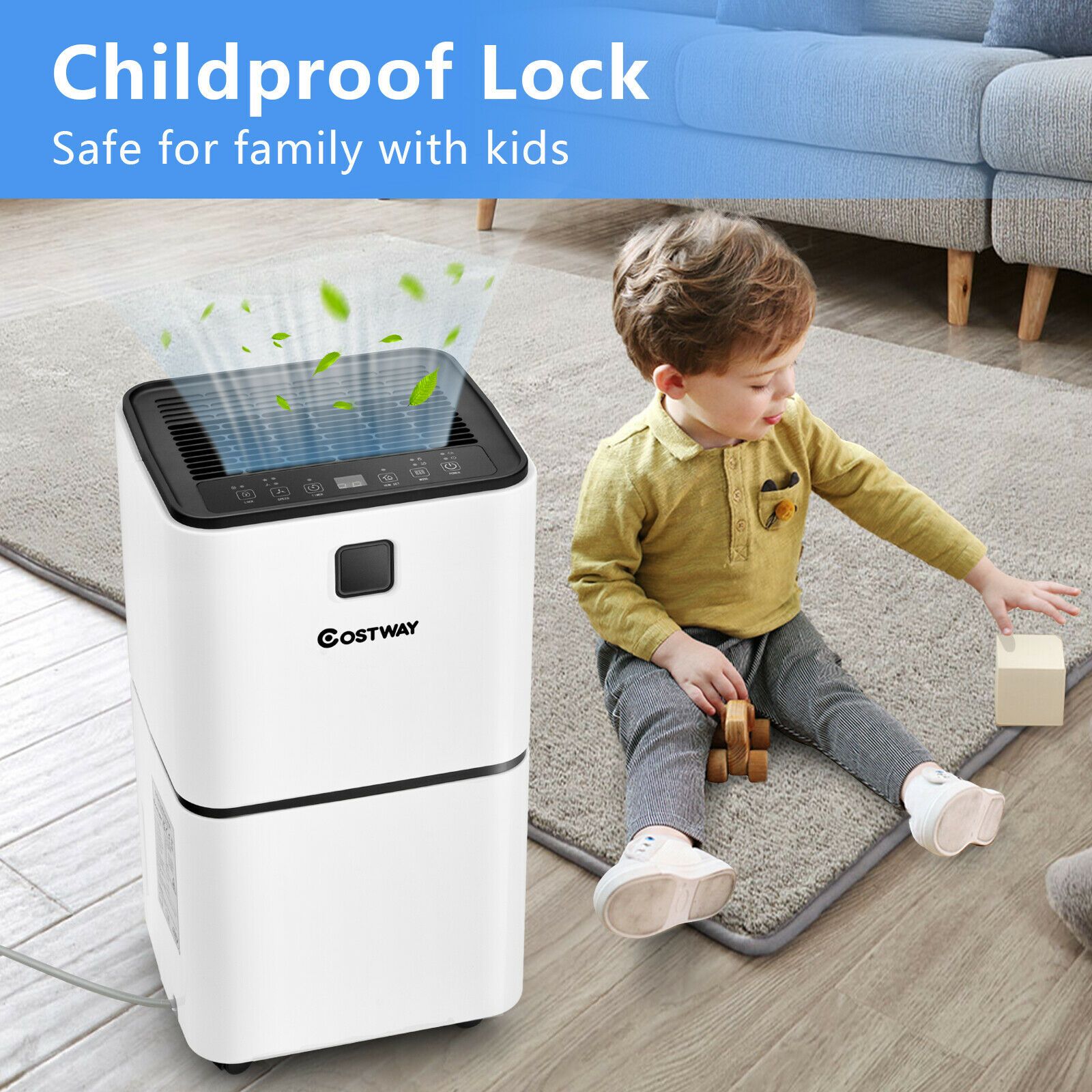 12L Ultra-quiet, Portable, Electric Dehumidifier with 3 Modes — image 5