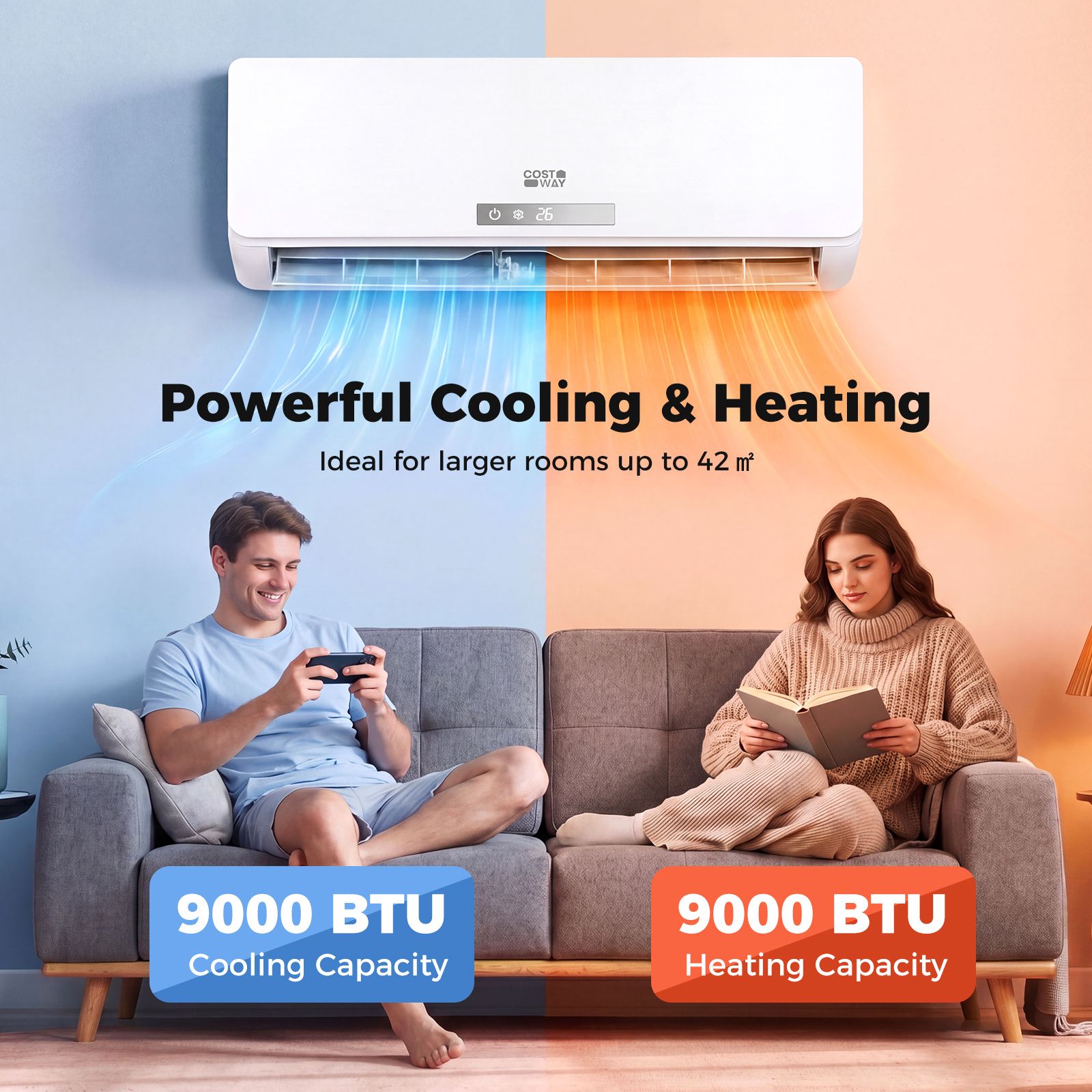 9000 BTU Mini Split Air Conditioner and Heater A++ Energy Efficient Split AC Cools Up to 42㎡ — image 4