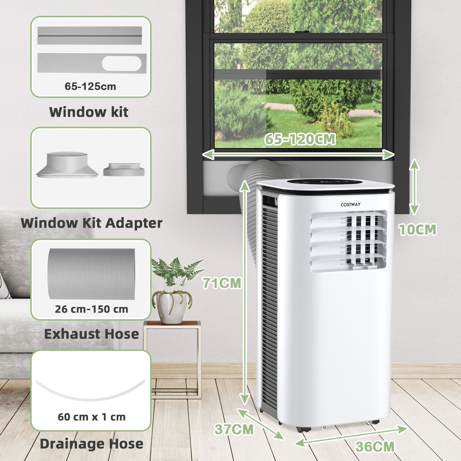 4-in-1 Portable Air Conditioner 9000BTU with Remote Control — image 4