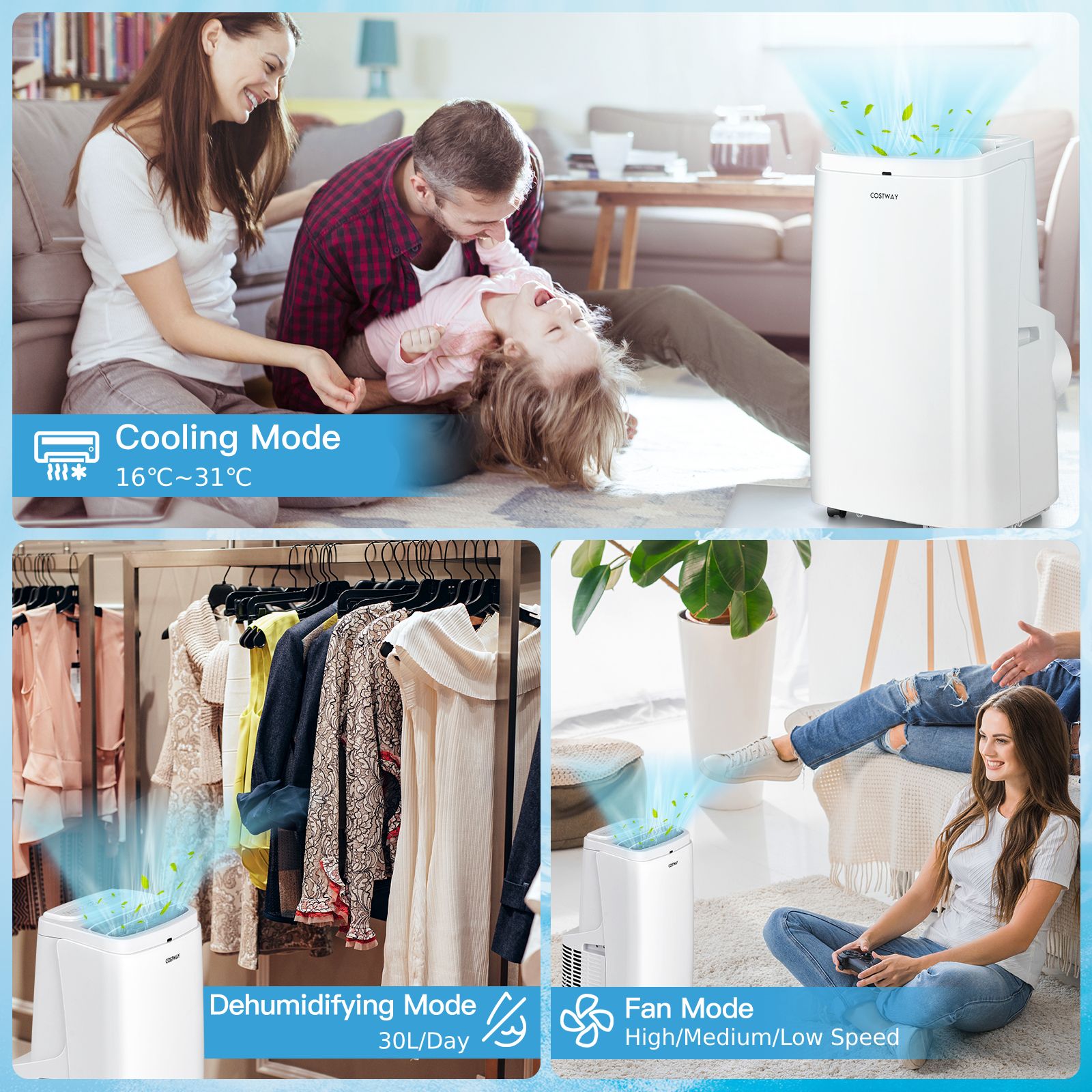 9000/12000 BTU Portable Air Conditioner with Remote Control — image 4