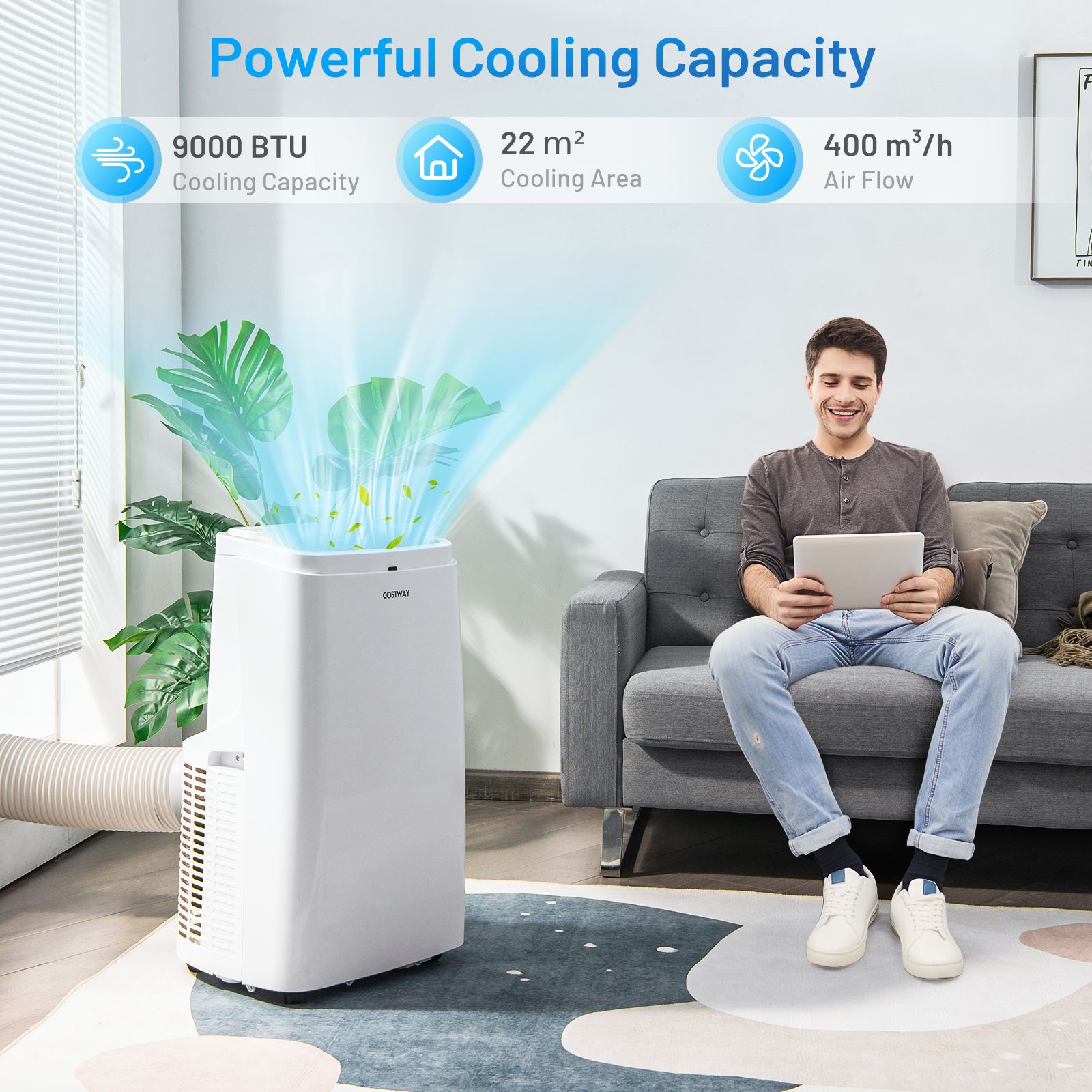 9000/12000 BTU Portable Air Conditioner with Remote Control — image 5