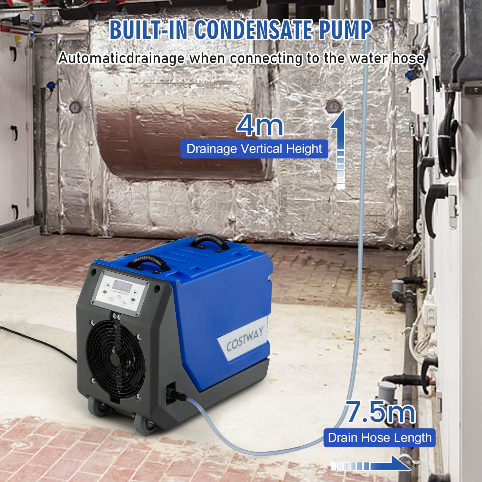 Commercial Dehumidifier 85L/Day with Pump and 24H Timer — image 3