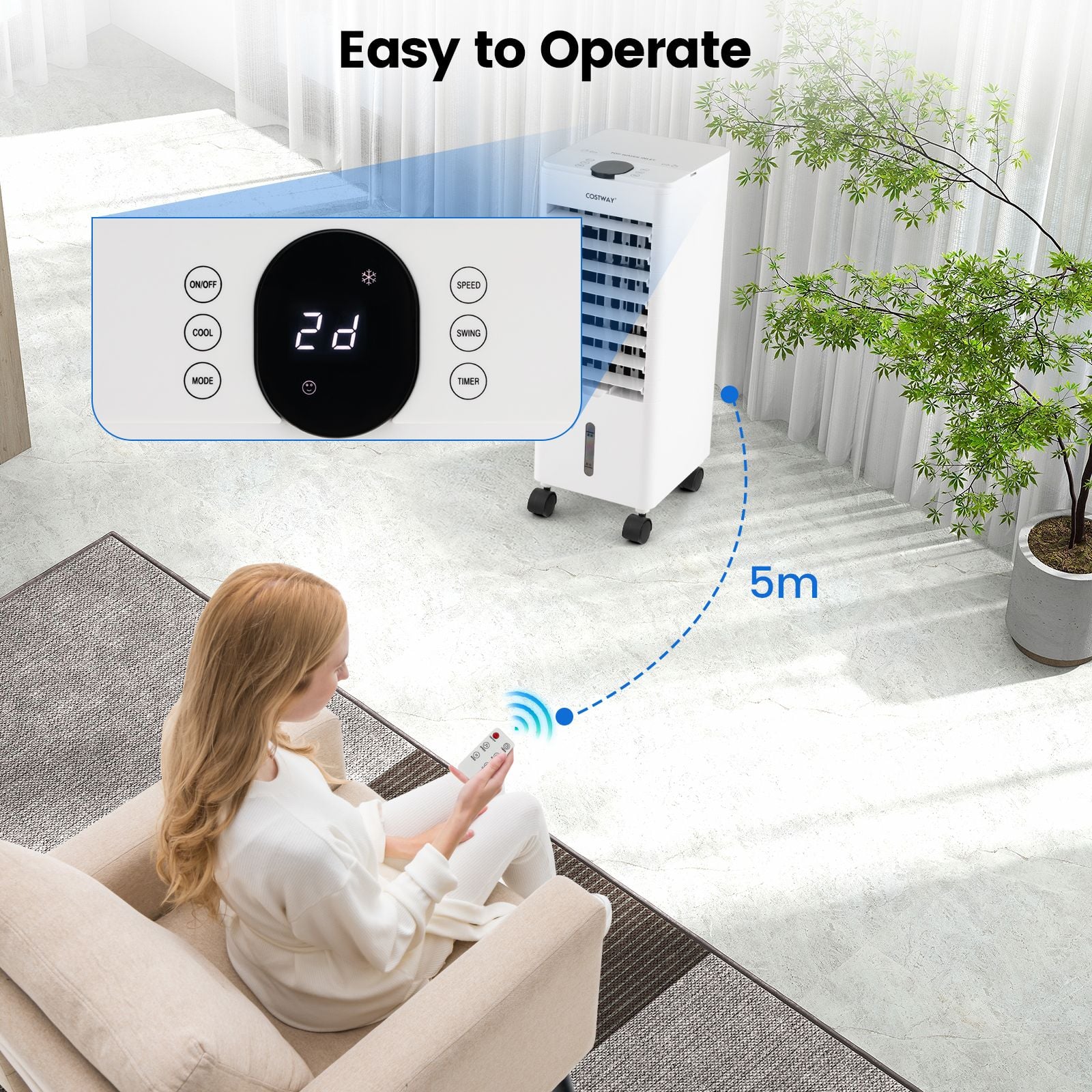 3 Speed Evaporative Air Cooler with Sleep Mode and 3 Wind Mode — image 5