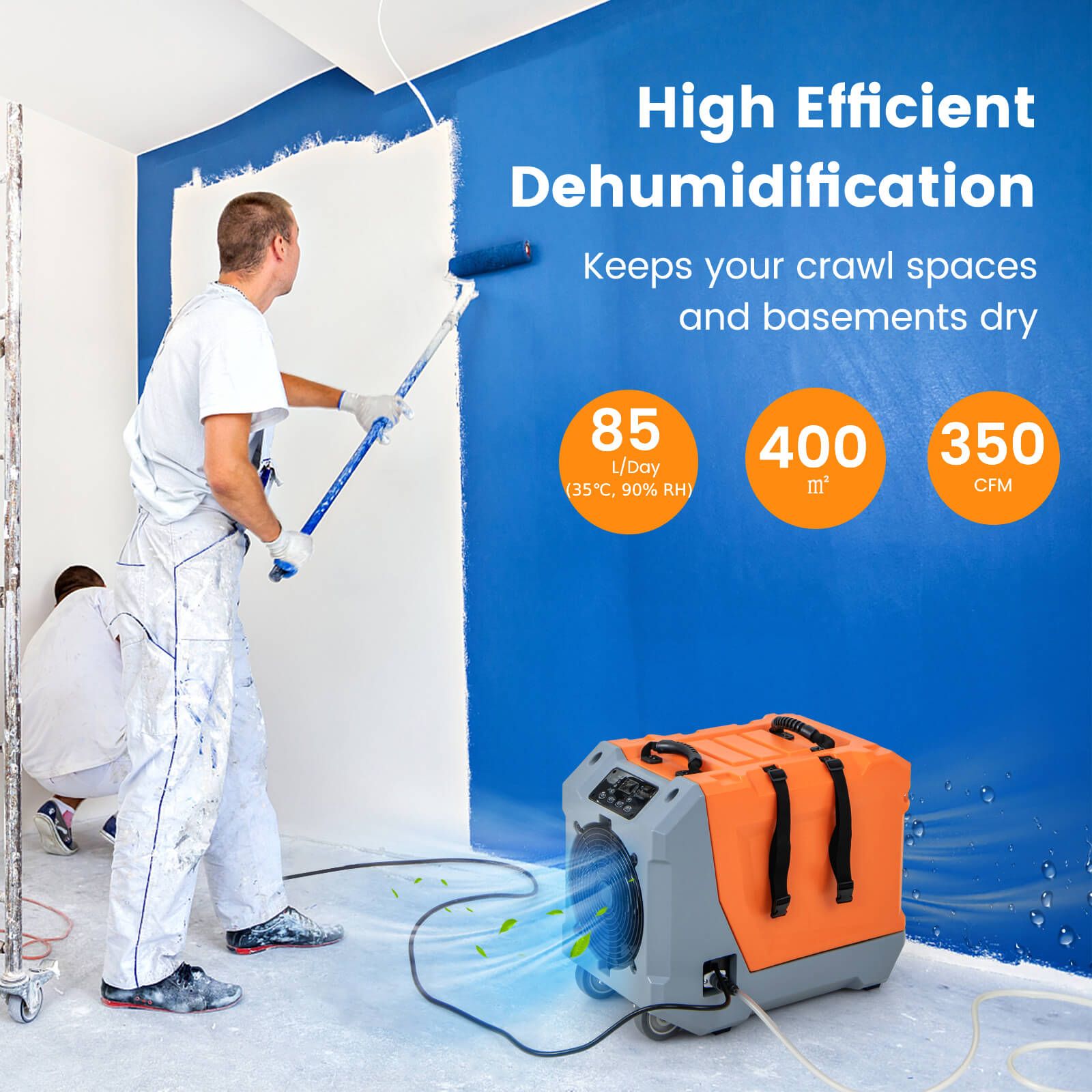 85 L/Day Commercial Dehumidifier with Auto Defrost — image 3