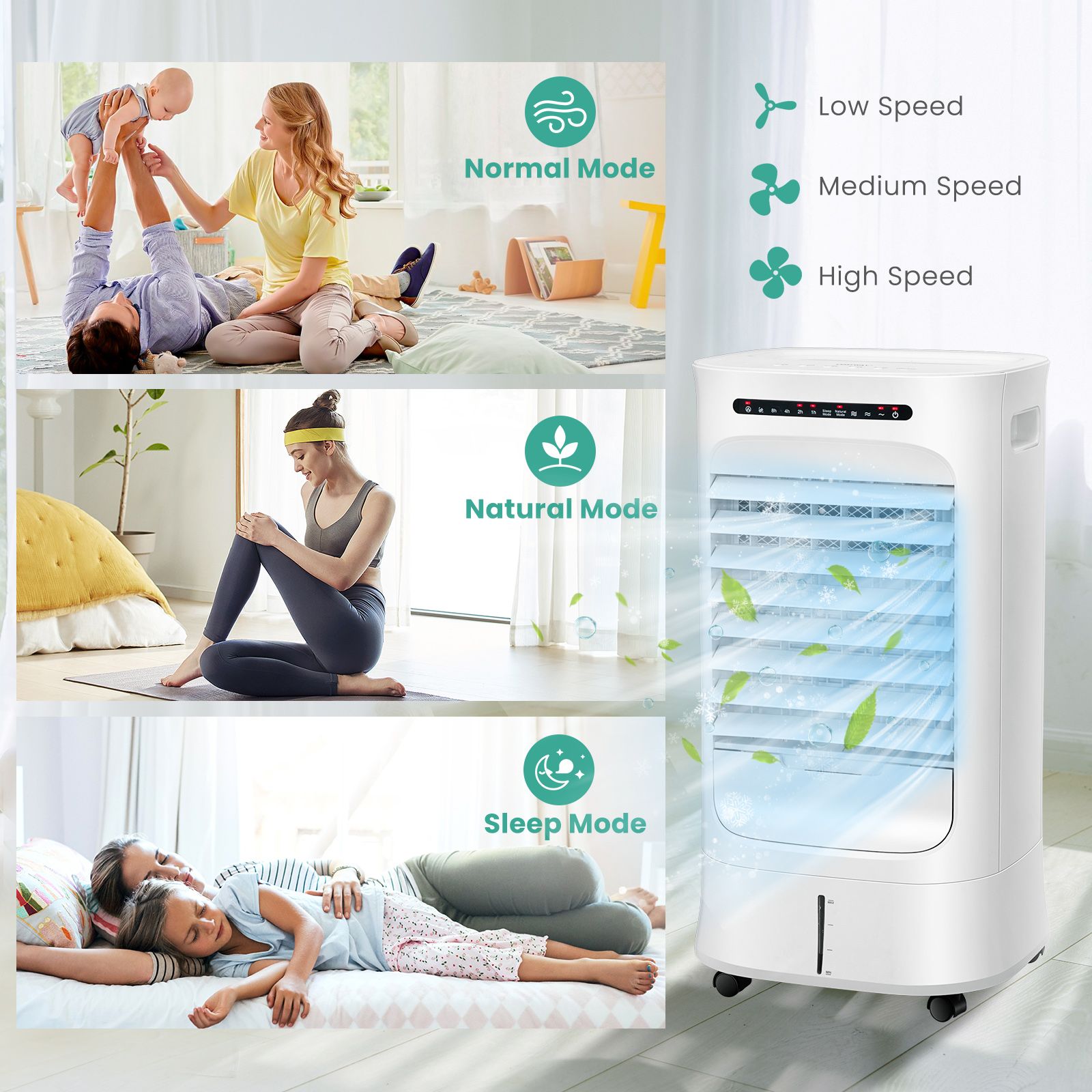 3-in-1 Evaporative Air Cooler with Fan and Humidifier — image 6