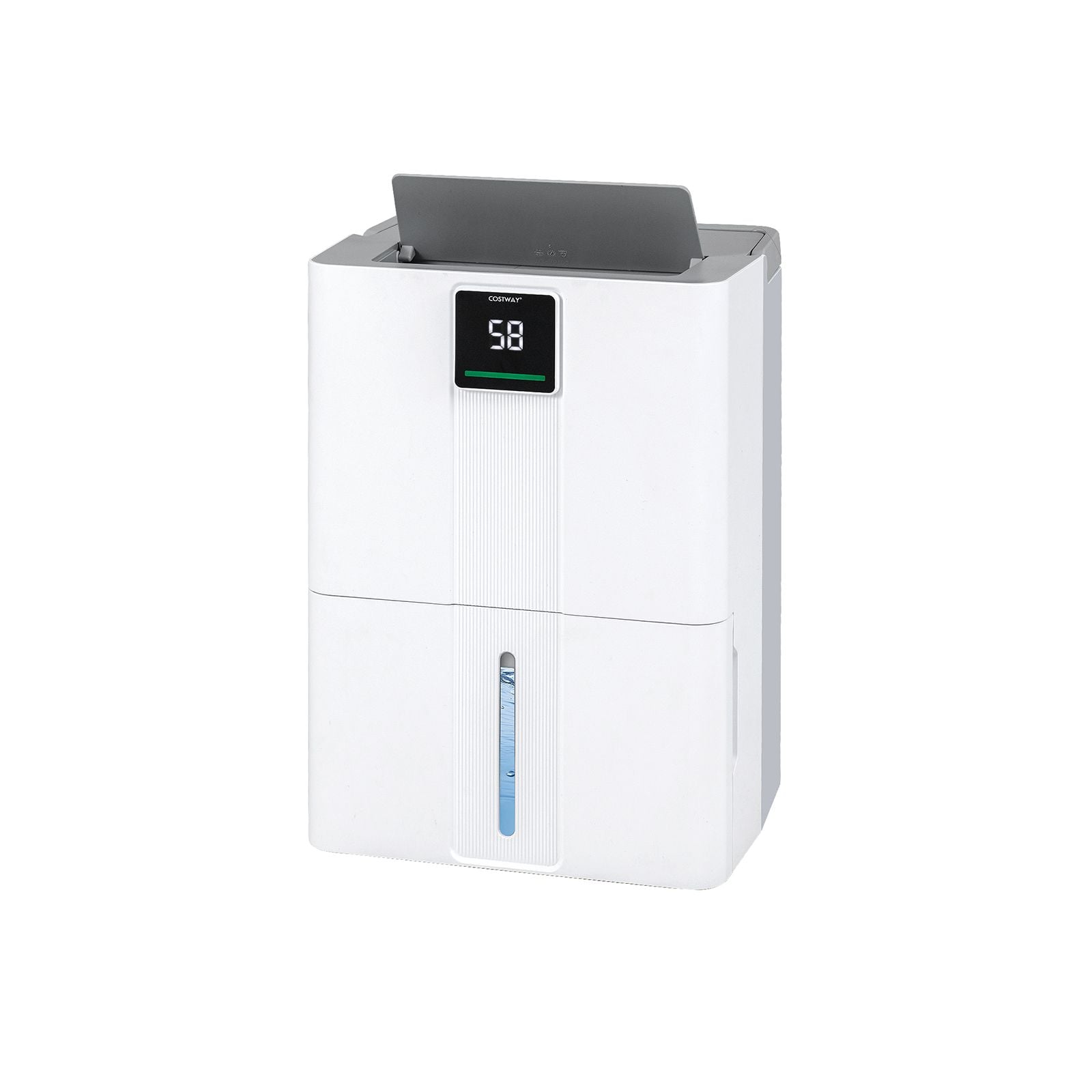 Costway 40L dehumidifier dual displays and colour-coded lights close-up