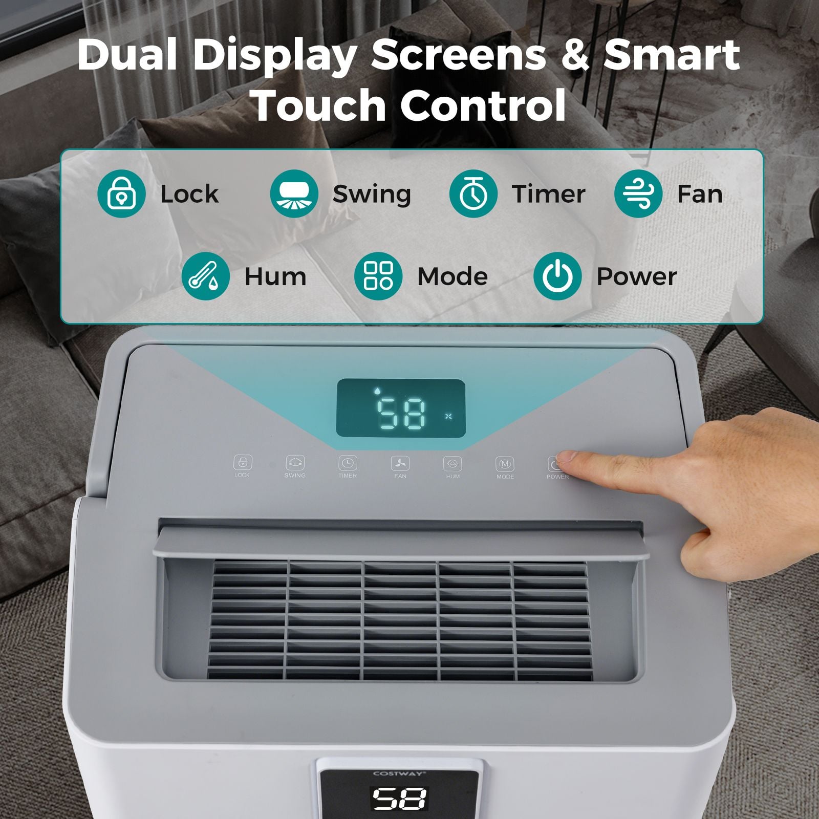40L Dehumidifier for Home 50 M2 Portable Dehumidifier with 3 Modes — image 6