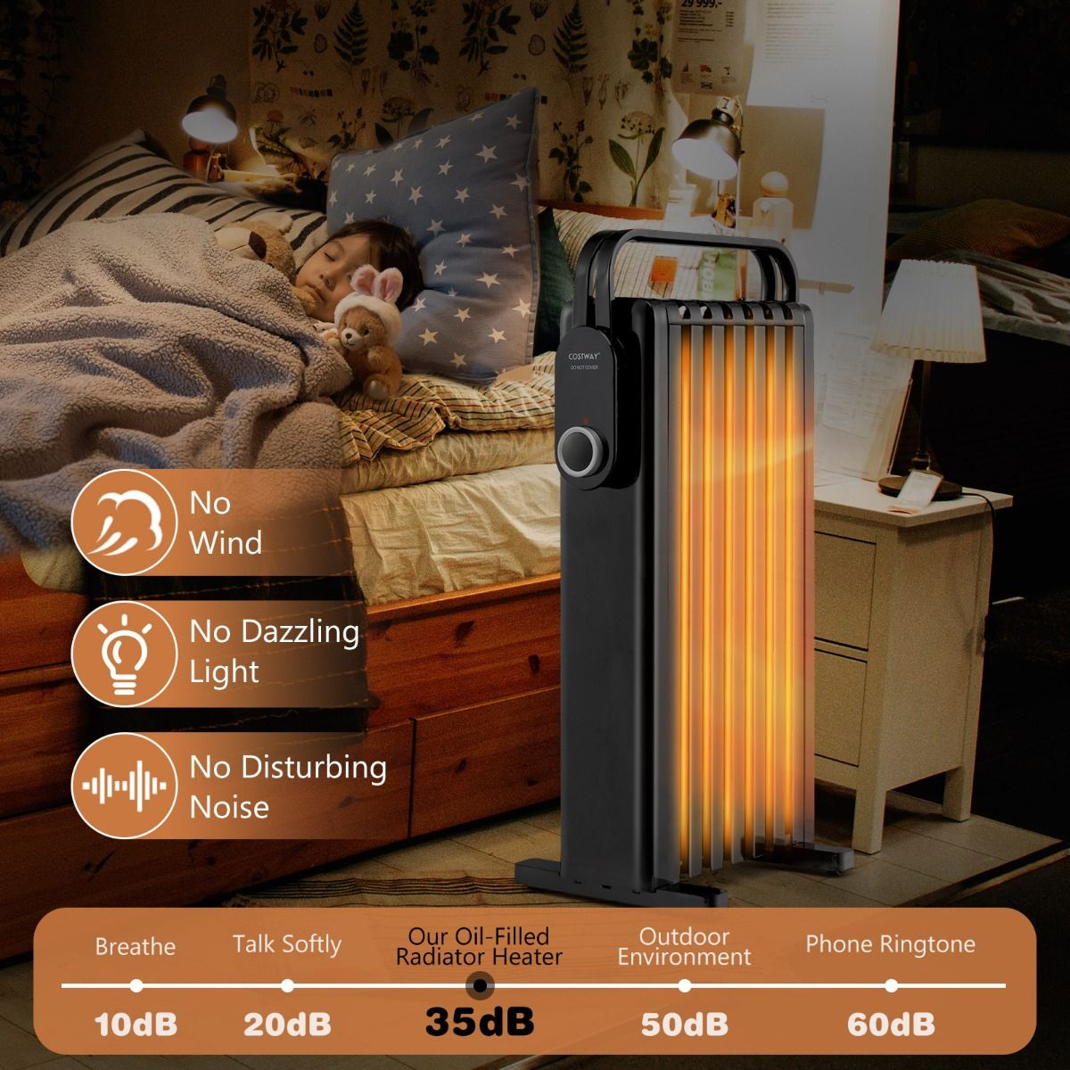 Portable Electric Heater with Overheat and Tip-Over Protection — image 5