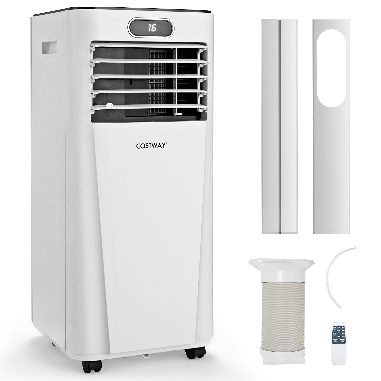 Costway 7000 BTU portable AC with window kit and exhaust hose