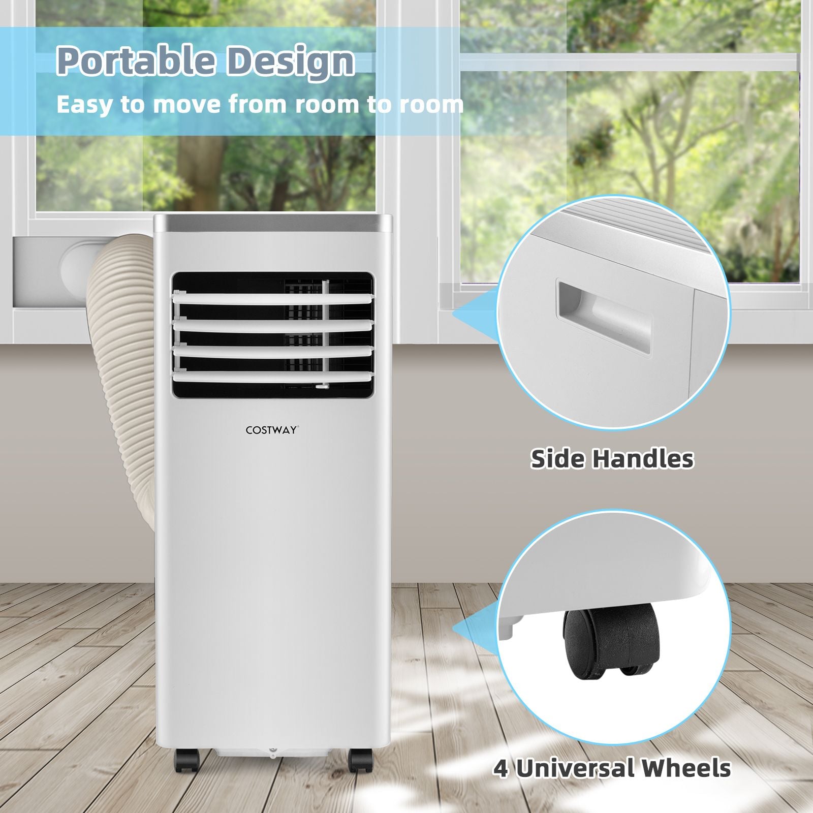 Costway 9000 BTU portable air conditioner control panel