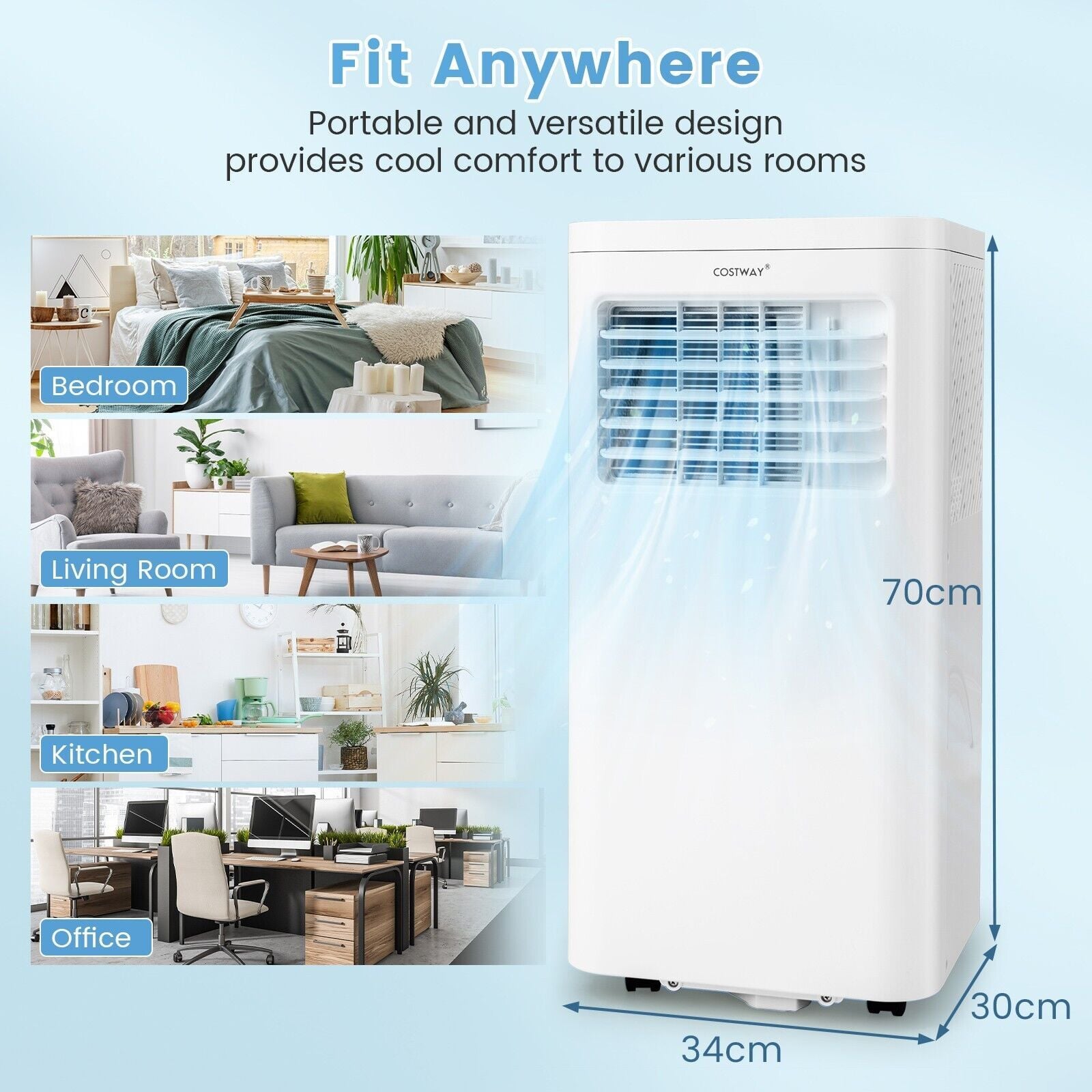 9000 BTU 4-in-1 Portable Air Conditioner with Sleep Mode — image 5
