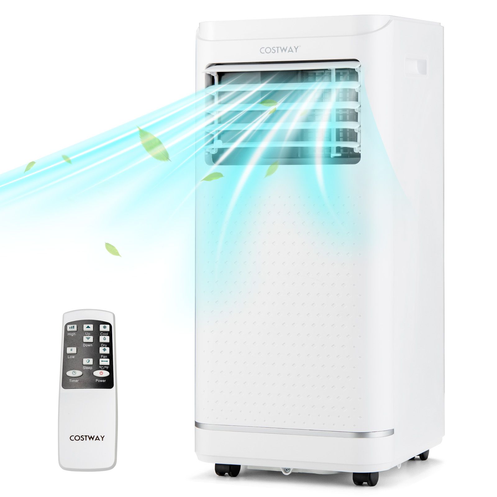 Costway portable air conditioner touch panel and remote control