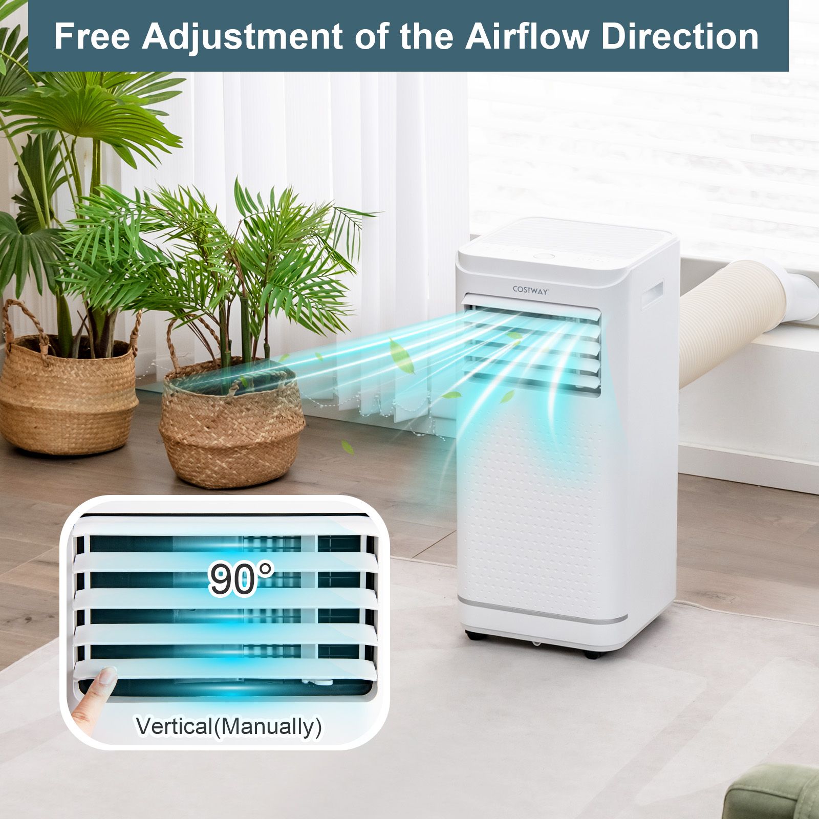 7000/9000 BTU 3-in-1 Portable Air Conditioner with Remote Control and 24H Timer — image 4