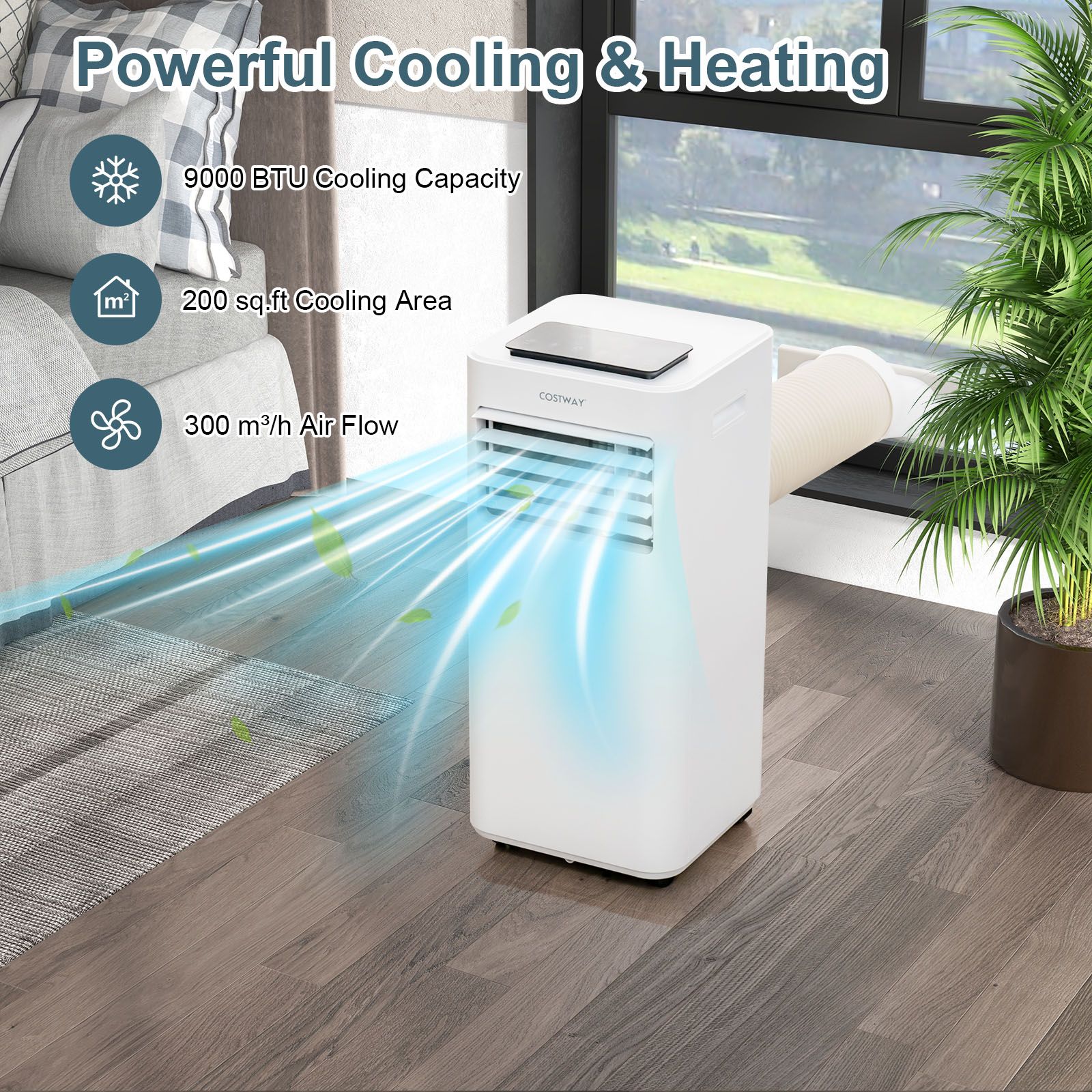 7000/9000 BTU 4-in-1 Portable Air Conditioner with Remote Control — image 4