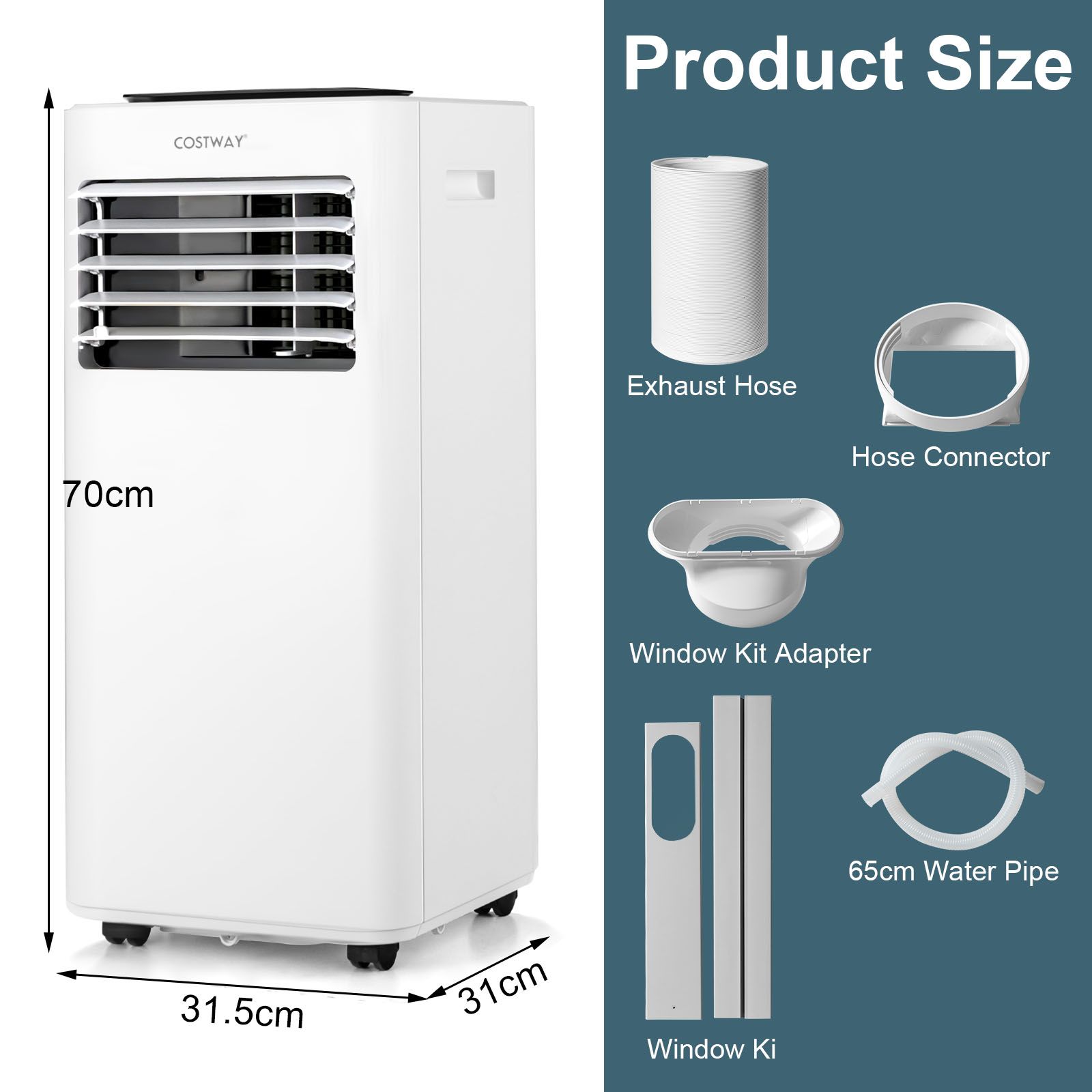 7000/9000 BTU 4-in-1 Portable Air Conditioner with Remote Control — image 6