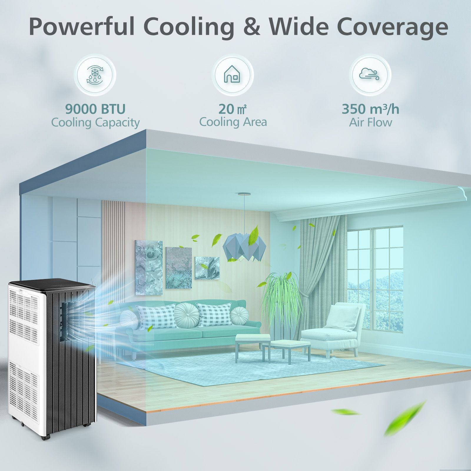 3-in-1 9000 BTU Portable Air Conditioner with App Control — image 4