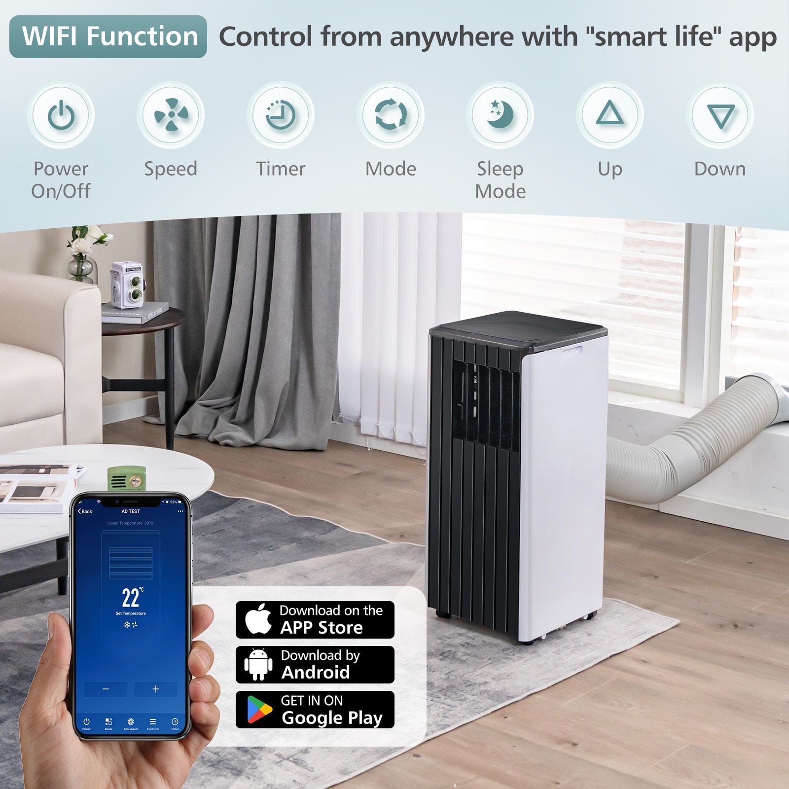 3-in-1 9000 BTU Portable Air Conditioner with App Control — image 5