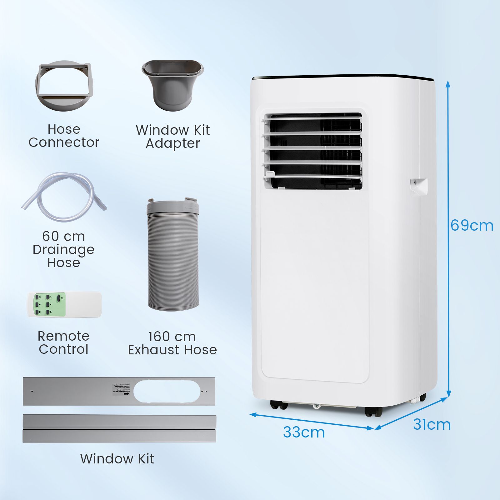 8000 BTU Portable Air Conditioner with Dehumidifier Fan and Sleep Mode — image 4