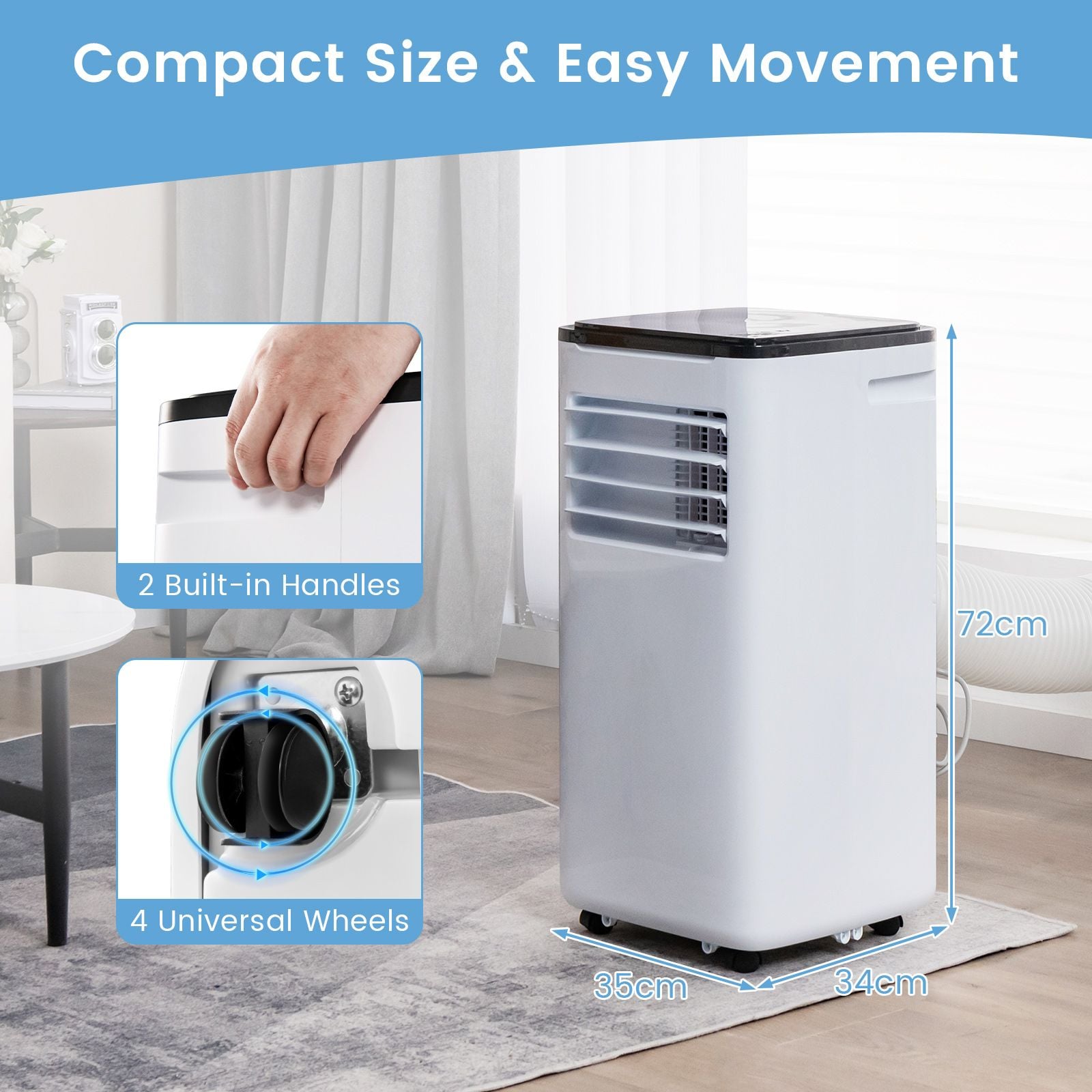 9000 BTU 4-in-1 Portable Air Conditioner with App Control and Sleep Mode — image 5