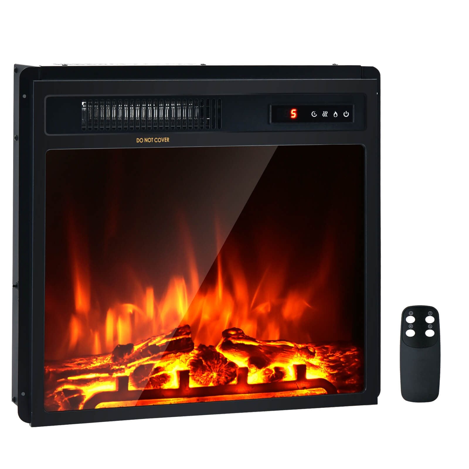 Costway slim wall electric fire with remote and touch screen