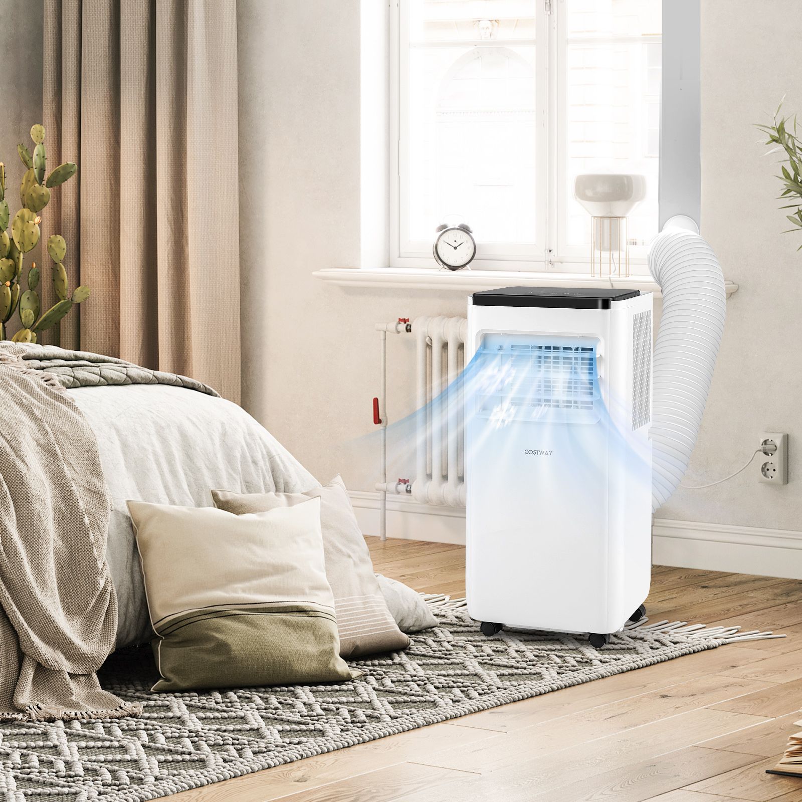 Costway portable air con with window vent kit and remote