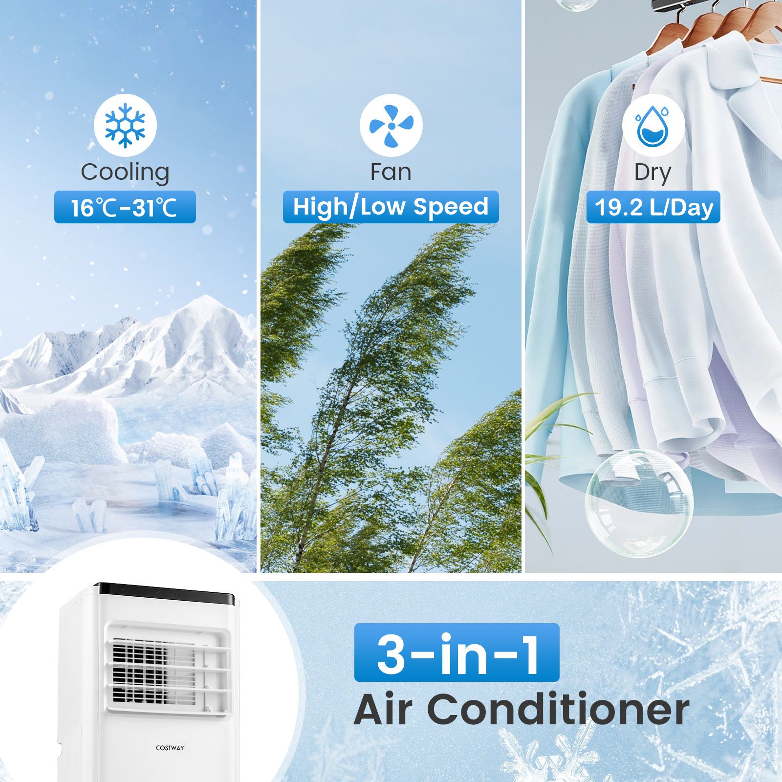 7000 BTU Portable Air Conditioner with Remote and Window Vent Kit — image 5
