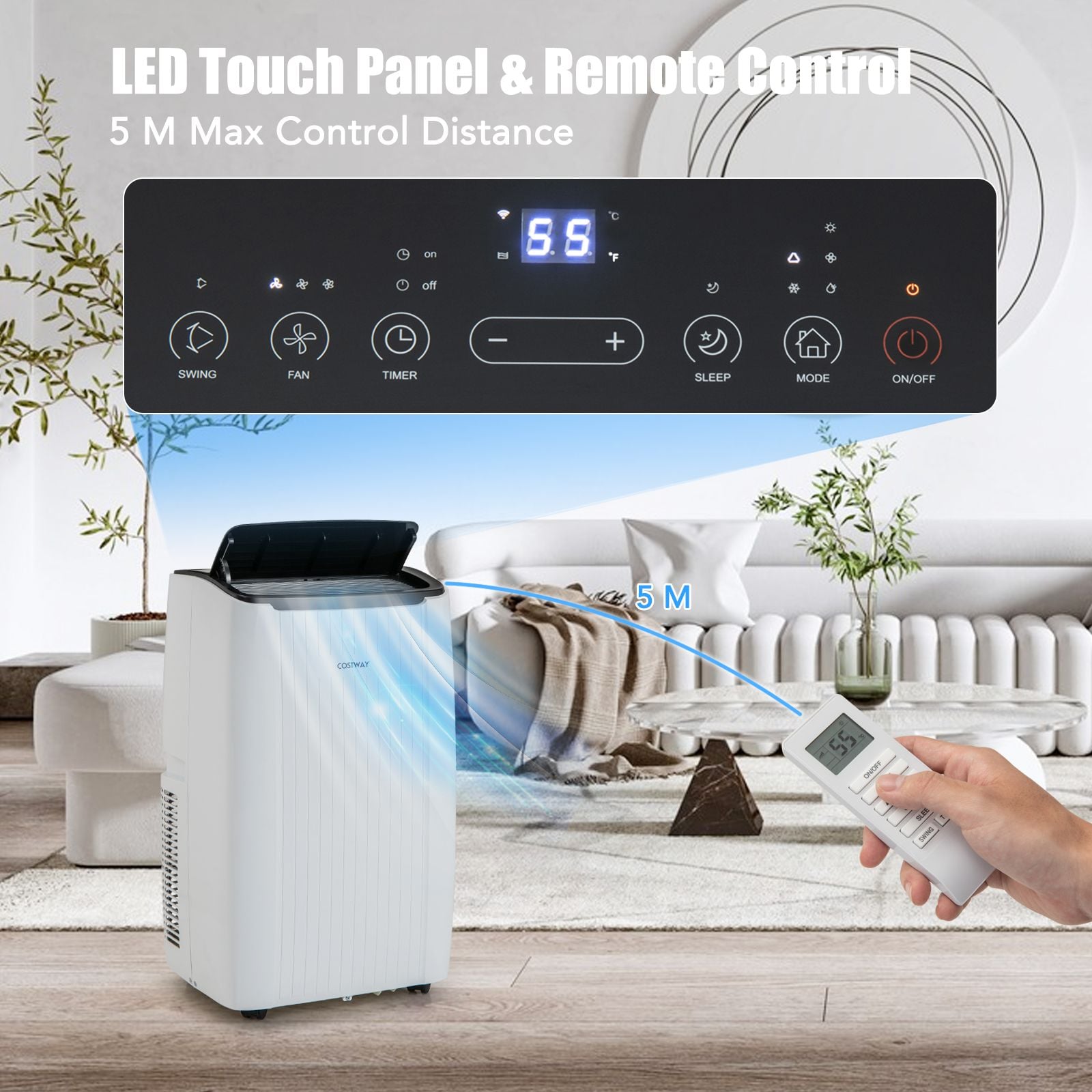 Costway 4-in-1 smart portable air con with app and remote control