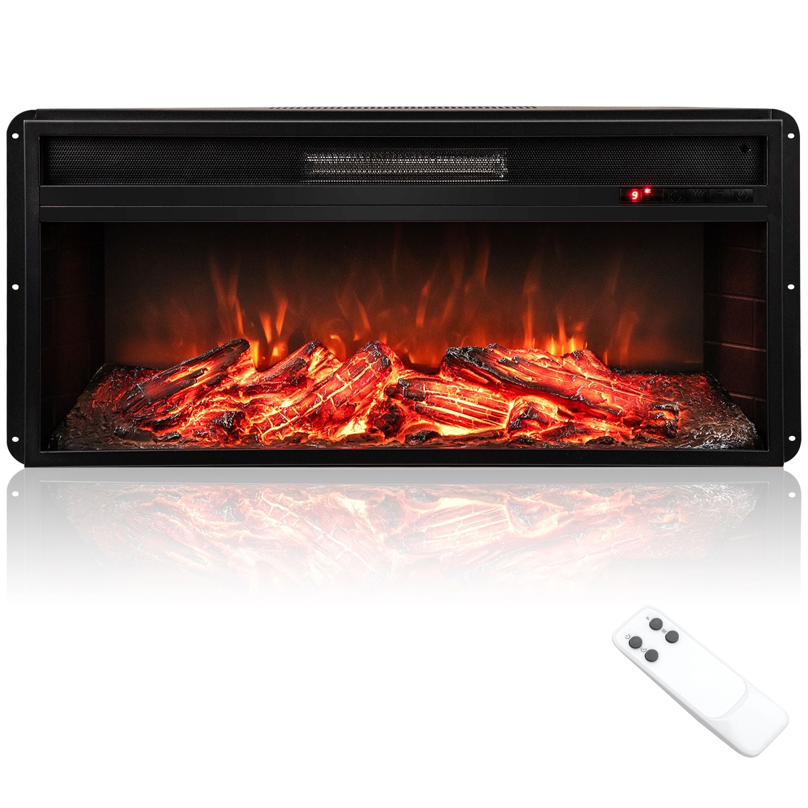 86 cm 5000 BTU Recessed Electric Fireplace Insert with Remote Control — image 3