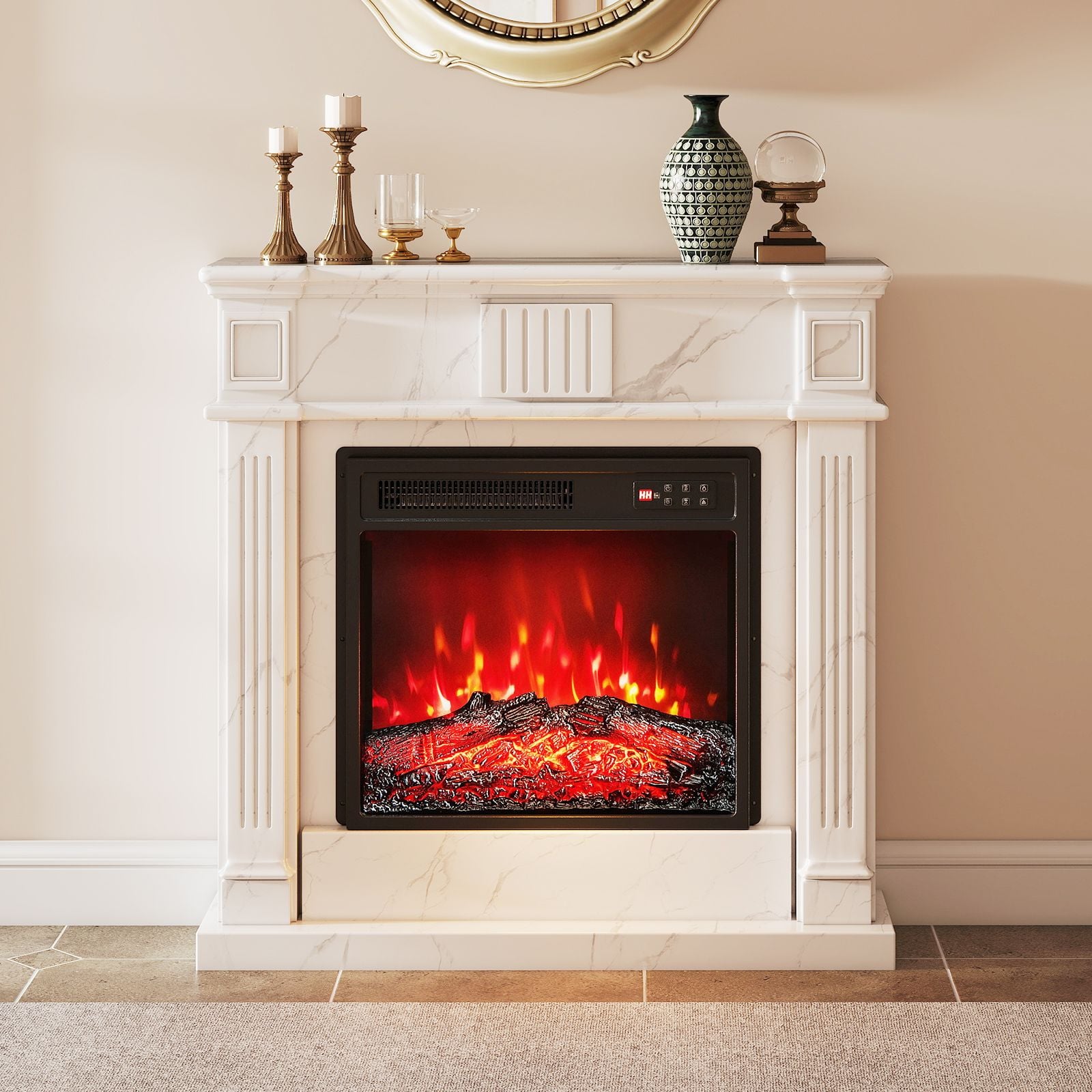 Costway lightweight 4.5kg electric fire insert with remote control