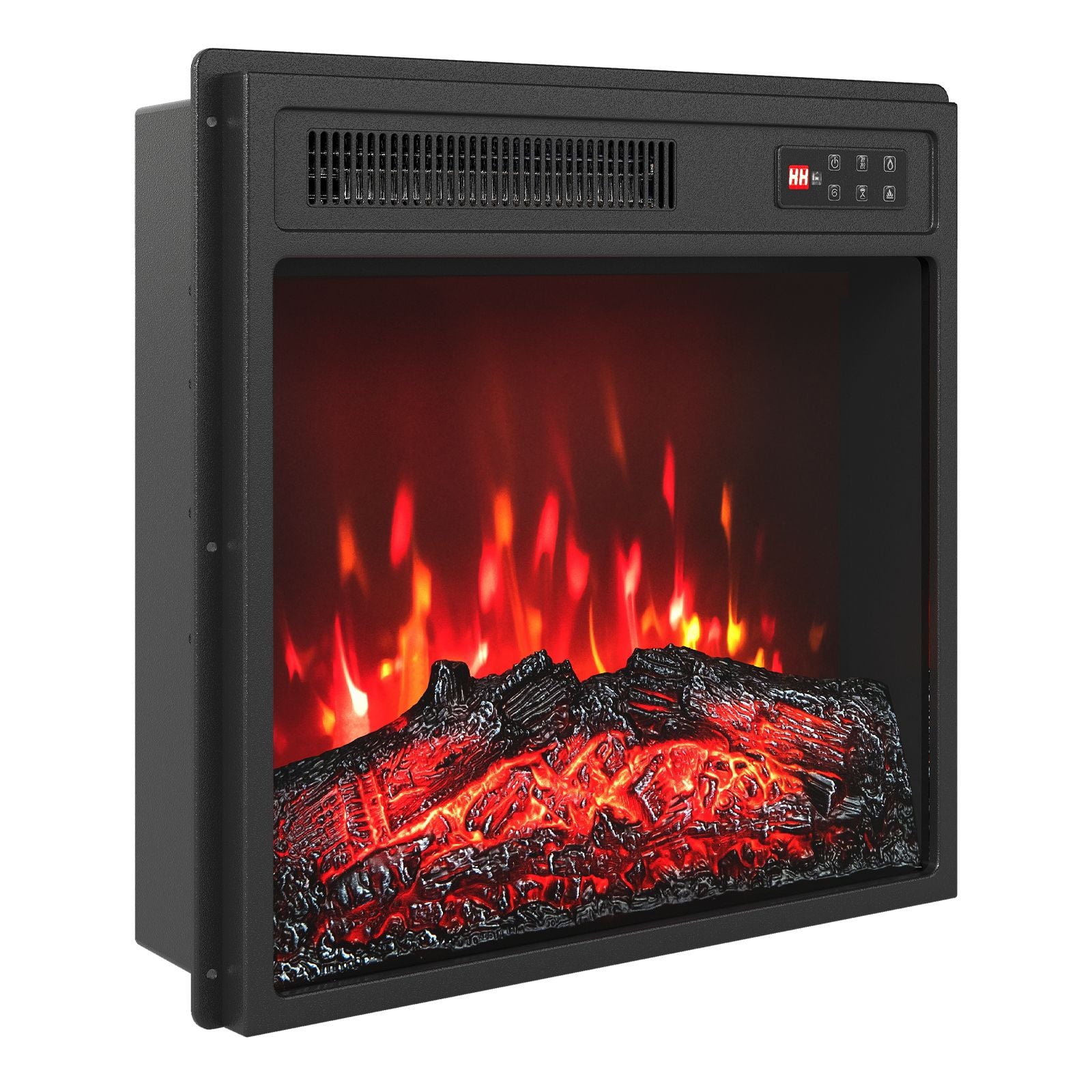 18 Inches Recessed Fireplace Heater with Remote Control and Adjustable Flame Colors — image 3