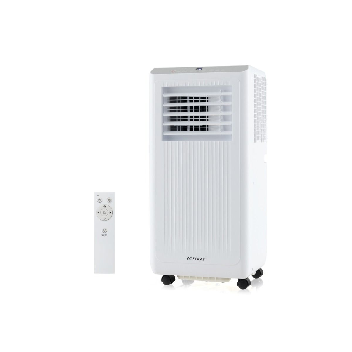 Costway 7000 BTU portable air conditioner, white, front view