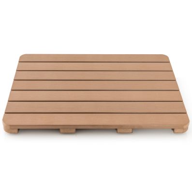 60 x 48 cm Bath Mat for Shower with Non Slip Foot Pads-Brown
