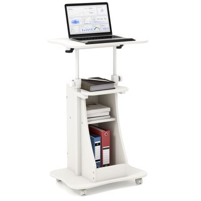 Laptop Cart Height Adjustable with Wheels