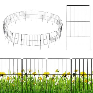 25 Pieces 33 x 61 cm Garden Fence with Rotatable Connector