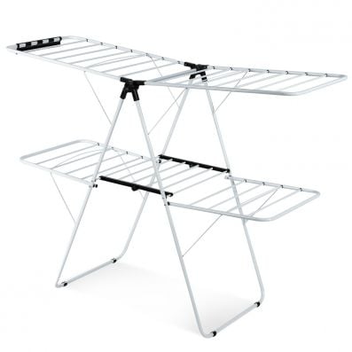 Foldable clothes drying rack