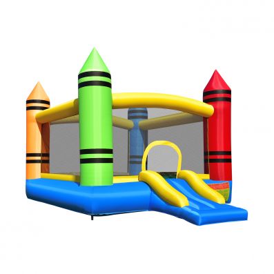 2-in-1 Kids Inflatable Bounce House with Large Jumping Area and Balls