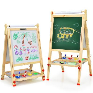 3-in-1 Double-Sided Kid’s Art Easel with Whiteboard