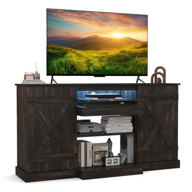 TV Cabinet with 3-Level Shelves for TVs up to 68 Inch - Costway