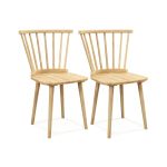Windsor Dining Chairs Set of 2 with Spindle Back - Costway
