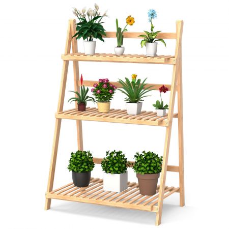 3 Tier Folding Ladder Style Plant Stand / Display Stand